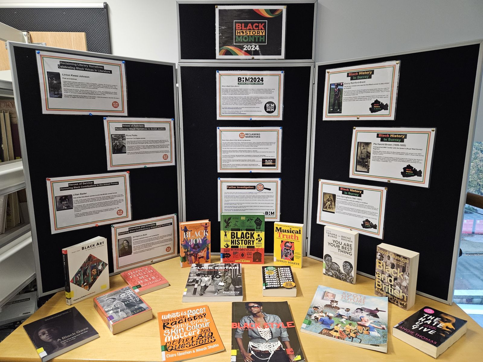 Library display for Black History Month