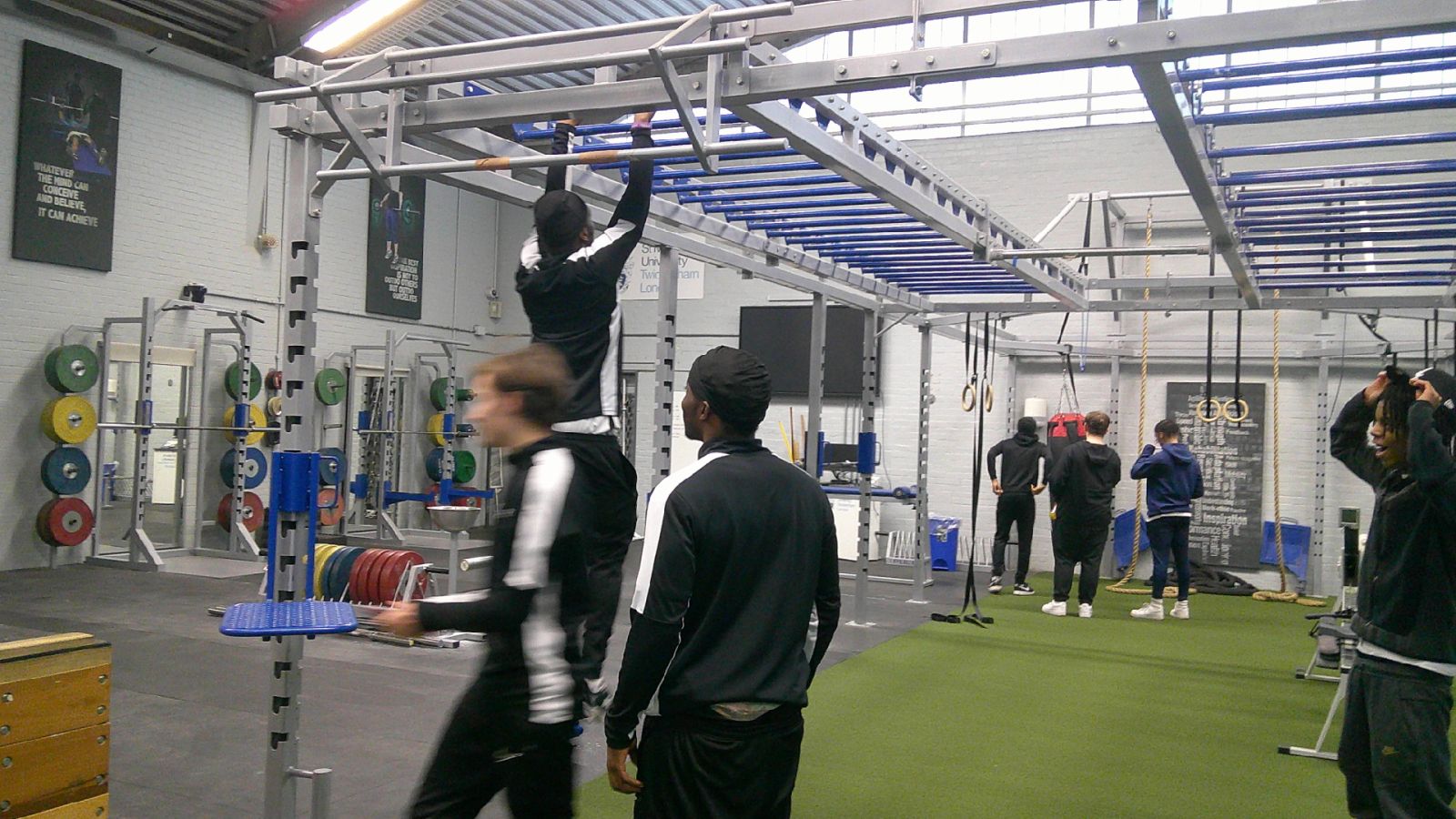 JRC Students visiting the strength and conditioning gym