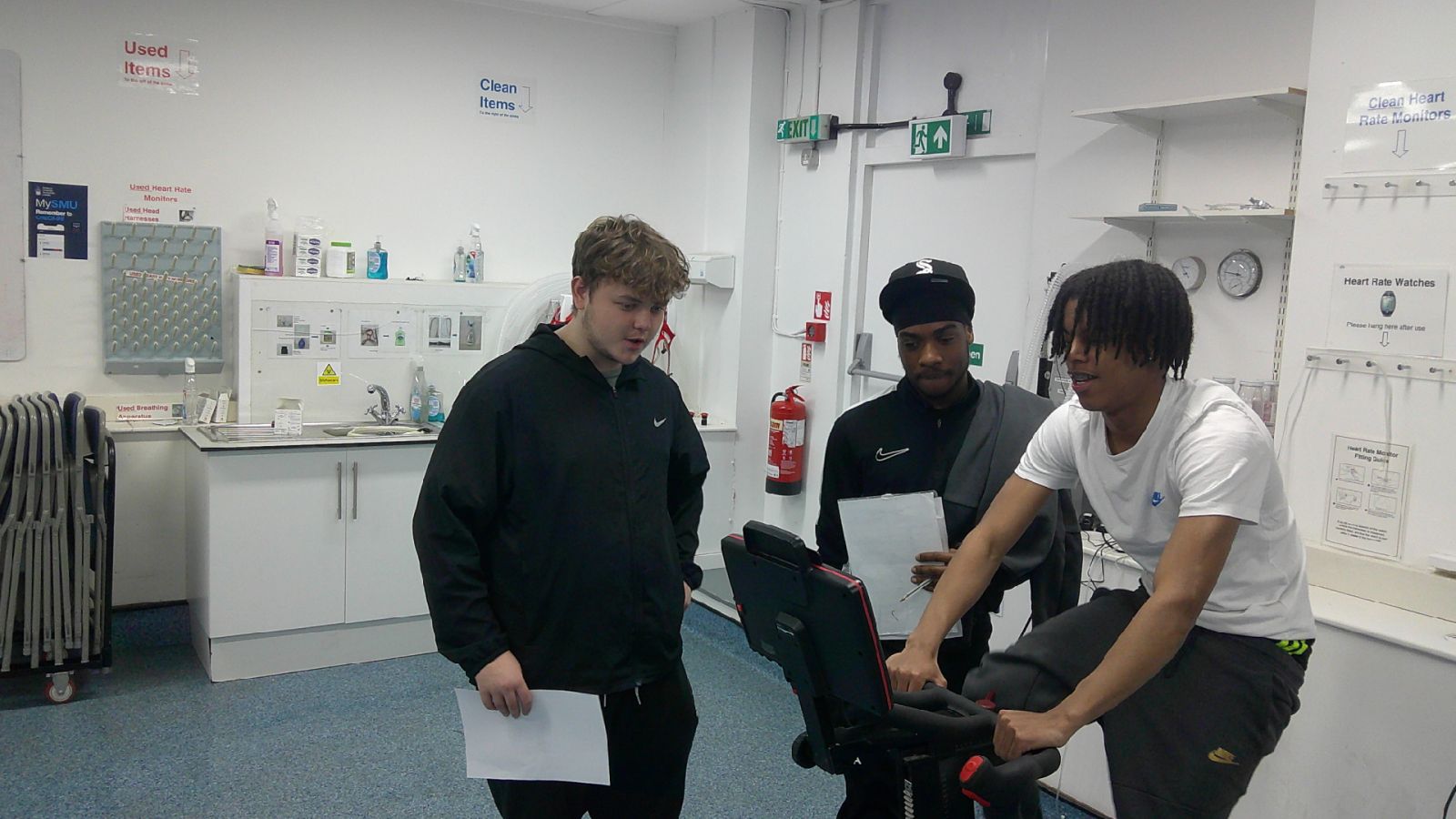 JRC Student completing bike activity